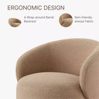 Poltrona a botte girevole imbottita Spruce&Spring con base in legno