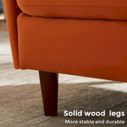 Set di 2 Poltrone Accent, in Velluto a Botte con Gambe in Legno Massello 28,34W