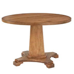 Lifestorey Set da Pranzo Banquette Kerrington con Schienale Canale, 4 Pezzi, Noce/Crema: Tessuto Effetto Lino, Tavolo con Piedistallo