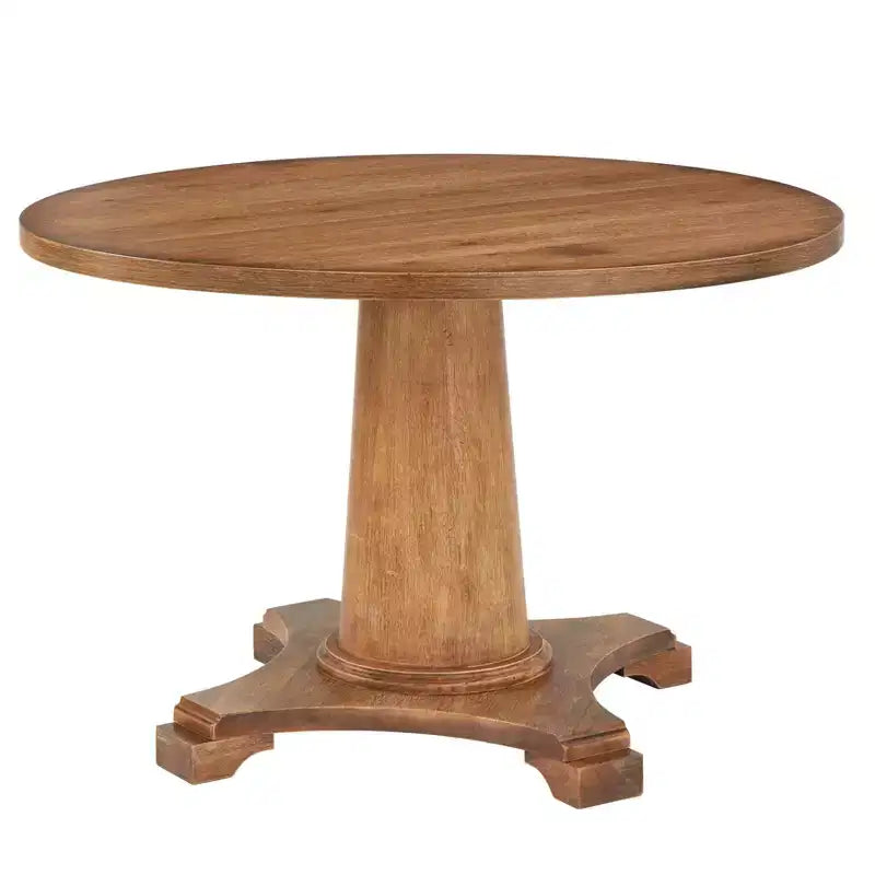 Lifestorey Set da Pranzo Banquette Kerrington con Schienale Canale, 4 Pezzi, Noce/Crema: Tessuto Effetto Lino, Tavolo con Piedistallo