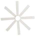 Ventilatore da soffitto nero da 65 pollici a 8 pale con luce LED e telecomando