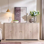 Credenza a Buffet da Cucina con 4 Ante e Ripiani, Credenza Moderna Grande, Mobile Contenitore per Bar Caffè da 66 Pollici