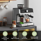 Macchina da caffè espresso, con macinacaffè, serbatoio dell'acqua da 2,8 L