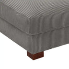 Pouf poggiapiedi oversize in velluto a coste moderno