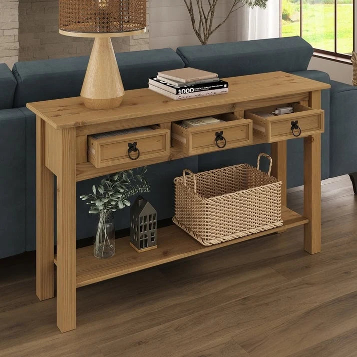 Consolle in Legno con 3 Cassetti Corona | Furniture Dash - N/A