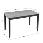 Set di 5 mobili da pranzo in legno massello 47L (1 tavolo + 4 sedie con schienale a doghe)