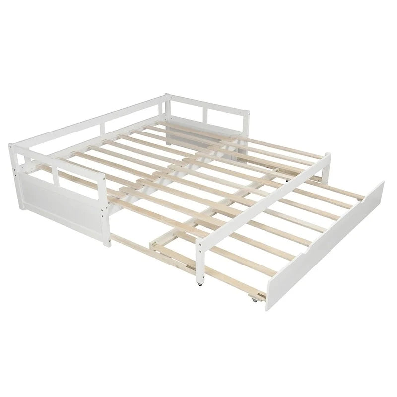 Divano Letto Estensibile con Letto Estraibile, Divano Letto in Legno con Letto Estraibile