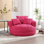 Divano Pigro Rotondo – Bianco/Blu/Grigio/Giallo/Arancione/Rosso Rosa/Blu Marino/Verde, Posto Singolo e Coppia