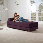 Divano letto / Letto estraibile queen-size - Microvelluto