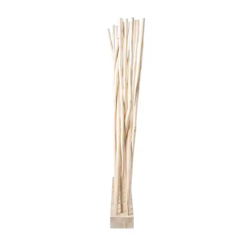 JONATHAN Y Tranquil 39W x 68H Divisorio per ambienti in pannello singolo con rami di teak costieri bohémien realizzati a mano