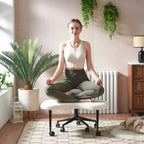 Pinmoco Sedia da ufficio ergonomica Criss Cross, sedia da meditazione regolabile in altezza, girevole a 360°, supporto lombare, sedia da lavoro e da ufficio, sedia ADHD