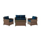 Set conversazione da esterno in vimini Bradenton 4 pezzi - Crosley