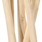 JONATHAN Y Tranquil 39W x 68H Divisorio per ambienti in pannello singolo con rami di teak costieri bohémien realizzati a mano