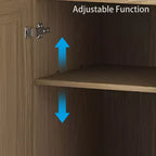 Armadio decorativo con 12 ripiani da 157 cm in vimini nero ad alta venatura del legno