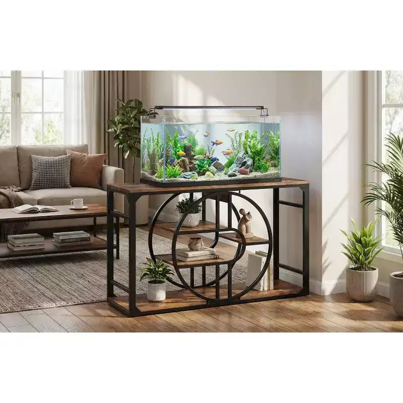 Supporto per acquario in metallo da 55-75 galloni, Supporto per acquario resistente con mobiletto, Supporto per acquario multi-livello con gambe rinforzate, Adatto