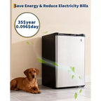 Mini Frigo da 127 Litri con Congelatore, Frigorifero Compatto con Porta Reversibile, Termostato Regolabile ad Alta Efficienza Energetica, Piccolo Frigo