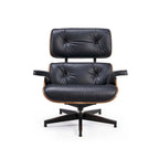 Poltrona reclinabile Mid-Century Modern in pelle