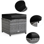 Costway Set da pranzo da 7 pezzi in rattan per esterni Divano componibile ottomano - Vedi dettagli