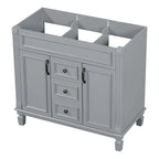 Mobile Bagno Moderno da 90cm con Lavabo Integrato e Specchiera, 2 Ante e 2 Cassetti