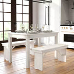 Flash Furniture Tavolo da Pranzo Rettangolare Rustico in Pino Massiccio 46 x 30