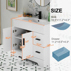 Mobile bagno 30/36/48 Wavy Line con lavabo e rubinetto