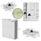 Armadio guardaroba cabina armadio 59W grande armadio indipendente bianco