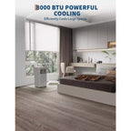 Condizionatori portatili, Flarhetoric 10000 BTU Raffreddamento/Ventilatore/Deumidificatore 3 IN 1 Unità AC portatile per stanze di 52 M², Unità per ambienti a bassa rumorosità