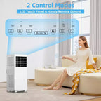 Condizionatore d'aria portatile da 8.000 BTU - 3-in-1 Raffreddamento, Deumidificatore e Ventilatore per ambienti fino a 32,5 mq con Modalità Sleep e 1 Anno di Garanzia