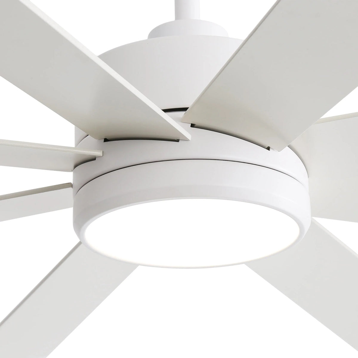 Ventilatore da soffitto nero da 65 pollici a 8 pale con luce LED e telecomando