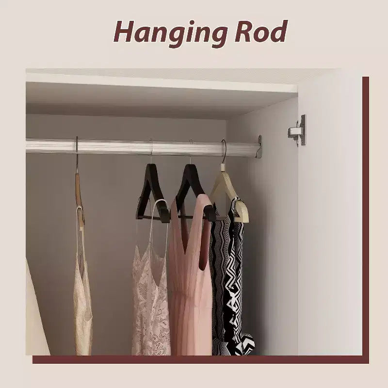 Hitow Armadio 2 Cassetti Grandi Zona Centrale Appendiabiti con Specchio Stile Minimalista