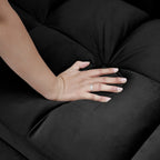 64,96 Velvet Divano Letto Convertibile 3-in-1 con Schienale Regolabile, Tasca Portaoggetti e Capacità di Carico di 227 kg