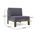 Set da conversazione Brava Outdoor a 6 pezzi in legno di acacia di Christopher Knight Home