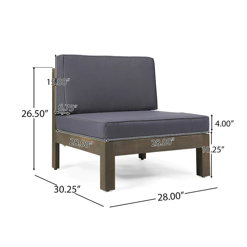 Set da conversazione Brava Outdoor a 6 pezzi in legno di acacia di Christopher Knight Home
