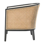Poltrona d'Appoggio in Lino Tillman con Rattan
