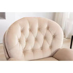 Poltrona Svedese Okak con Pouf, Poltrona Moderna Senza Braccioli Stile Mid-Century per Soggiorno, Morbida e Confortevole per Guardare la TV, Giocare