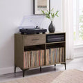 Mobile multimediale 40" Sydney Record Storage Noce: Portadischi in vinile, mobile multimediale con ripiani aperti