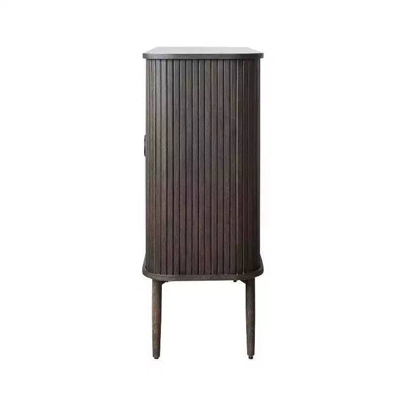 Armadietto decorativo con 2 ante, altezza 72 cm, in rovere: Legno di caucciù e MDF, nessun assemblaggio richiesto