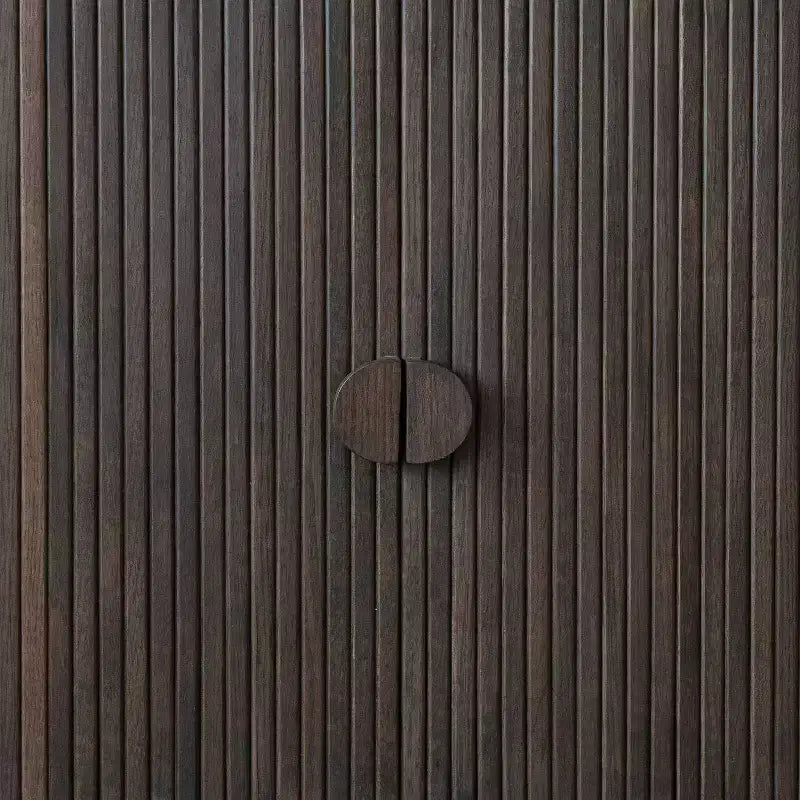 Armadietto decorativo con 2 ante, altezza 72 cm, in rovere: Legno di caucciù e MDF, nessun assemblaggio richiesto