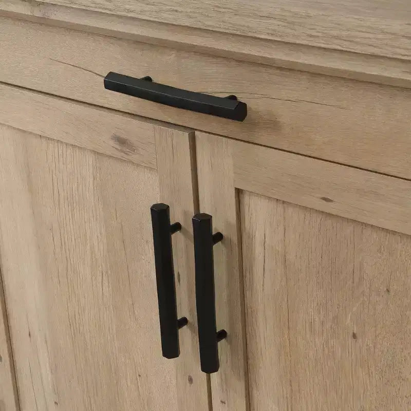 Sauder 2 Ante Aspen Post Library Cabinet Prime Oak: Stile rustico, Ripiani regolabili, Struttura in MDF