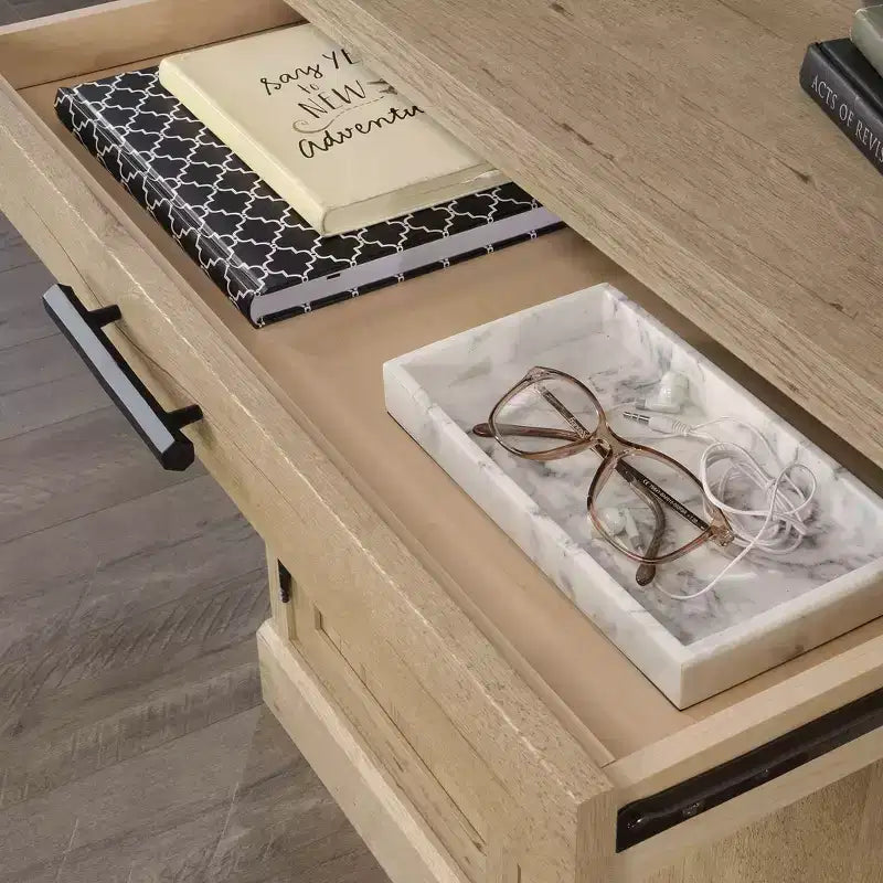 Sauder 2 Ante Aspen Post Library Cabinet Prime Oak: Stile rustico, Ripiani regolabili, Struttura in MDF
