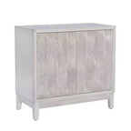 Powell Buchanan Solid Wood Two Door Two Shelf Accent Cabinet Anitique White