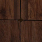 Scarpiera Graceland in legno Noce/Oro: design di metà secolo, 6 ripiani, organizza 18 paia