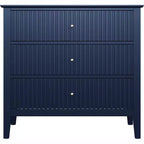 Cassettiera Heynemo a 3 Cassetti, Comodino in Legno Verniciato Alto 76 cm con Contenitore, Ampio Cassettone Moderno con Guide a Sfera