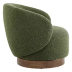 Poltrona a botte girevole imbottita Spruce&Spring con base in legno