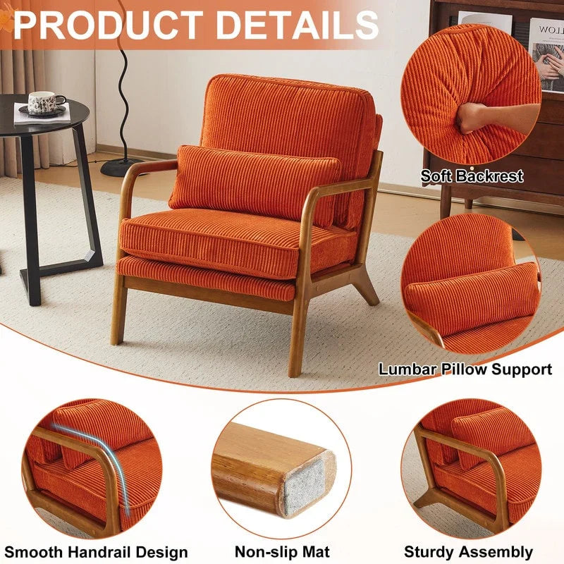 Poltrona imbottita Mid-Century Modern