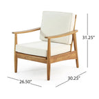 Salotto da esterno a 4 posti in legno di acacia Willowbrook di Christopher Knight Home