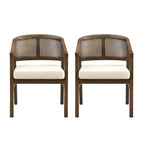 Christopher Knight Home - Sedia da pranzo imbottita in canna (Set di 2)