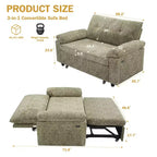 Dyonery Divano Letto Convertibile 3-in-1, Divano Letto Estraibile con Schienale Regolabile
