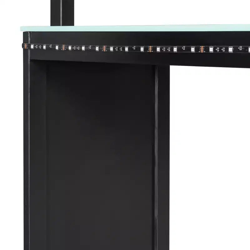 Letto a soppalco a L da gaming con scrivanie, letti a soppalco doppi con luci LED, porte USB, scaffali portaoggetti, letto a soppalco ad angolo in legno per 2