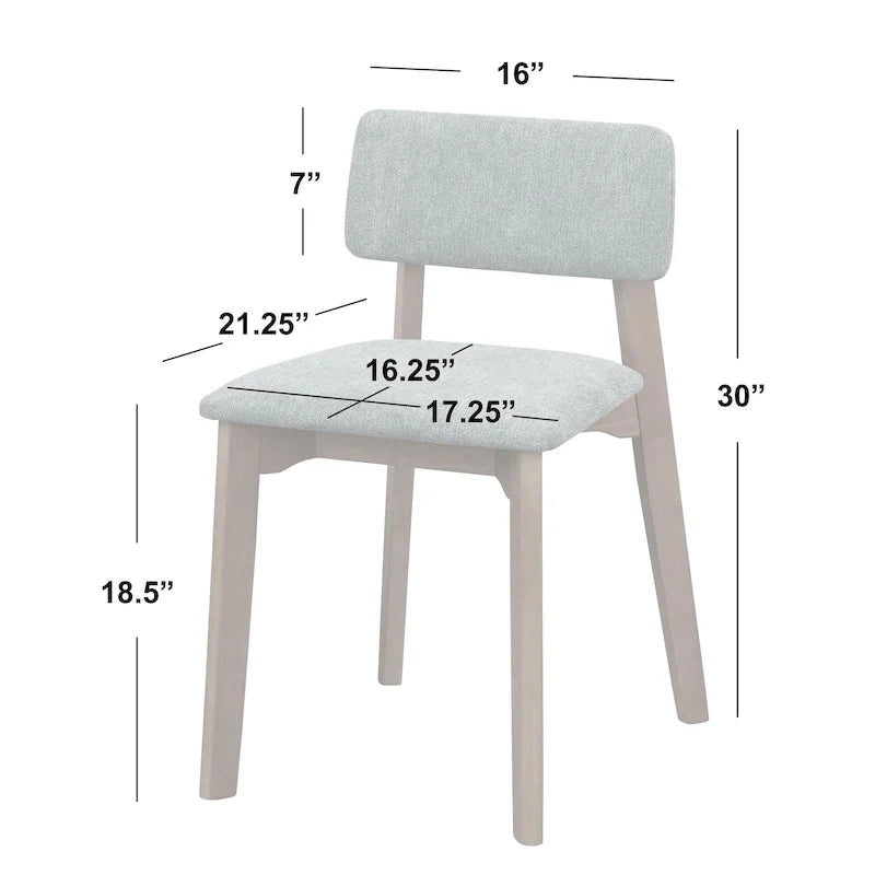 Set da pranzo 4 pezzi in legno massello Nettie Simple Living